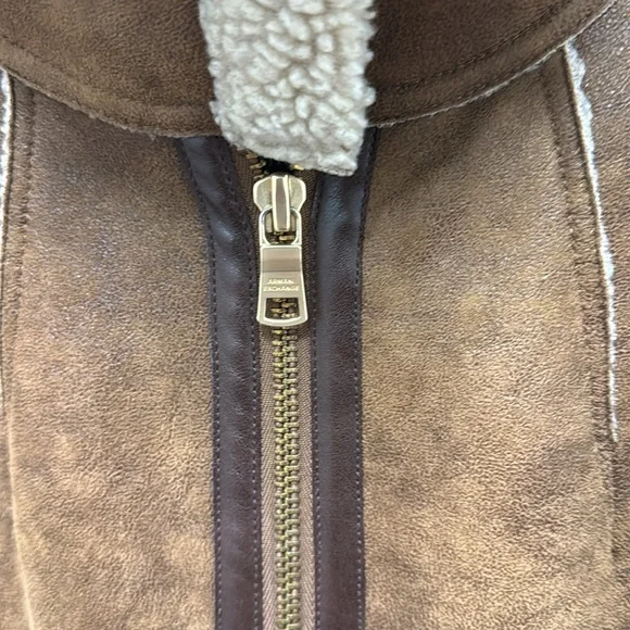 Armani exchange women’s brown shearling Jacket size small - Picture 6 of 9
